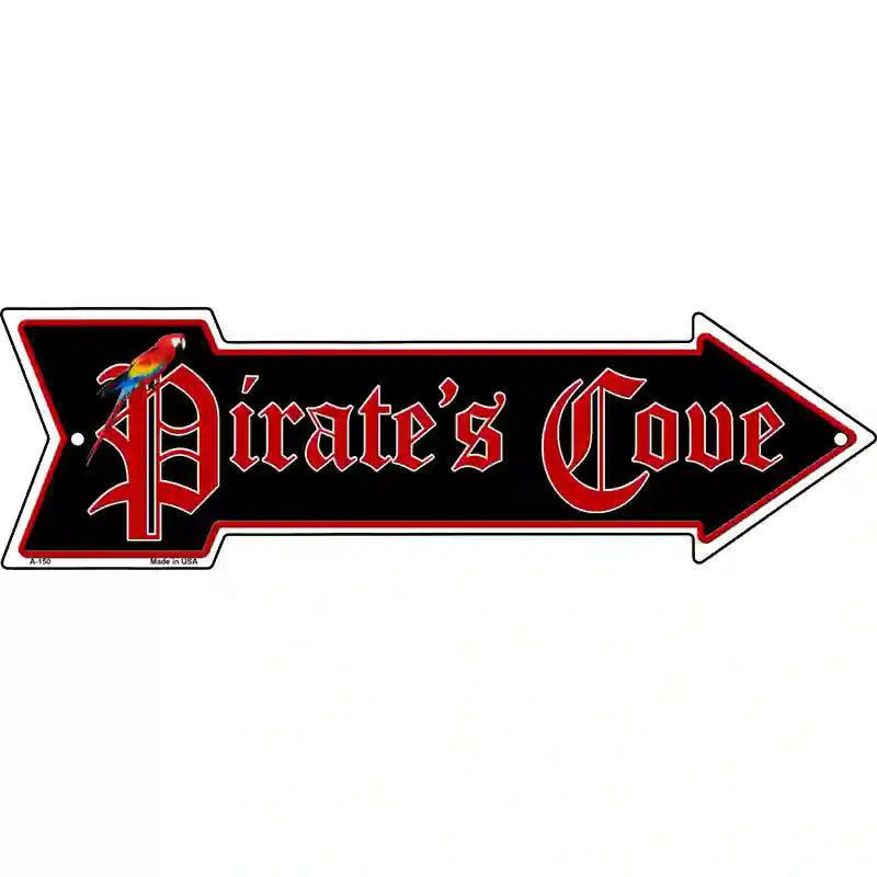 Pirates Cove Novelty Metal Arrow Sign 23" x 7" (LA)
