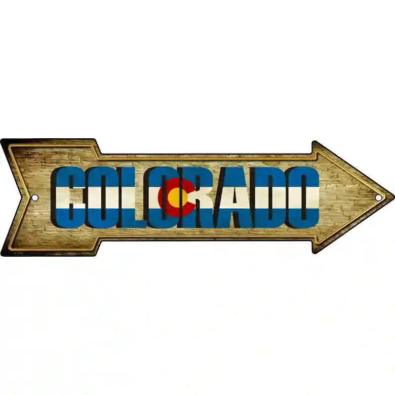 Colorado Novelty Metal Arrow Sign 23" x 7" (LA)