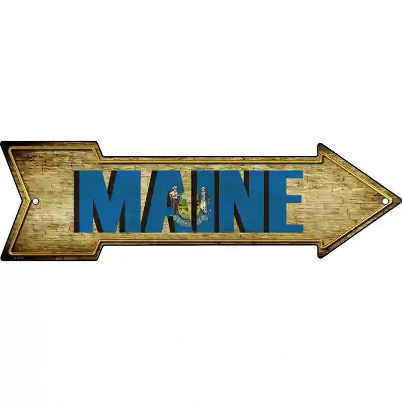 Maine Novelty Metal Arrow Sign 23" x 7" (LA)
