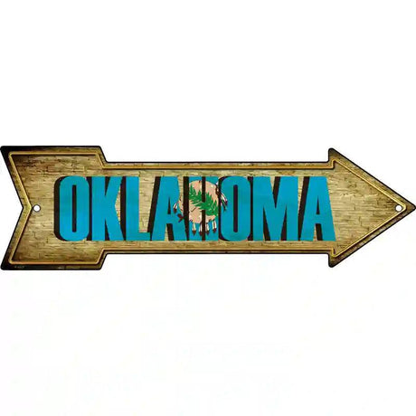 Oklahoma Novelty Metal Arrow Sign 23" x 7" (LA)