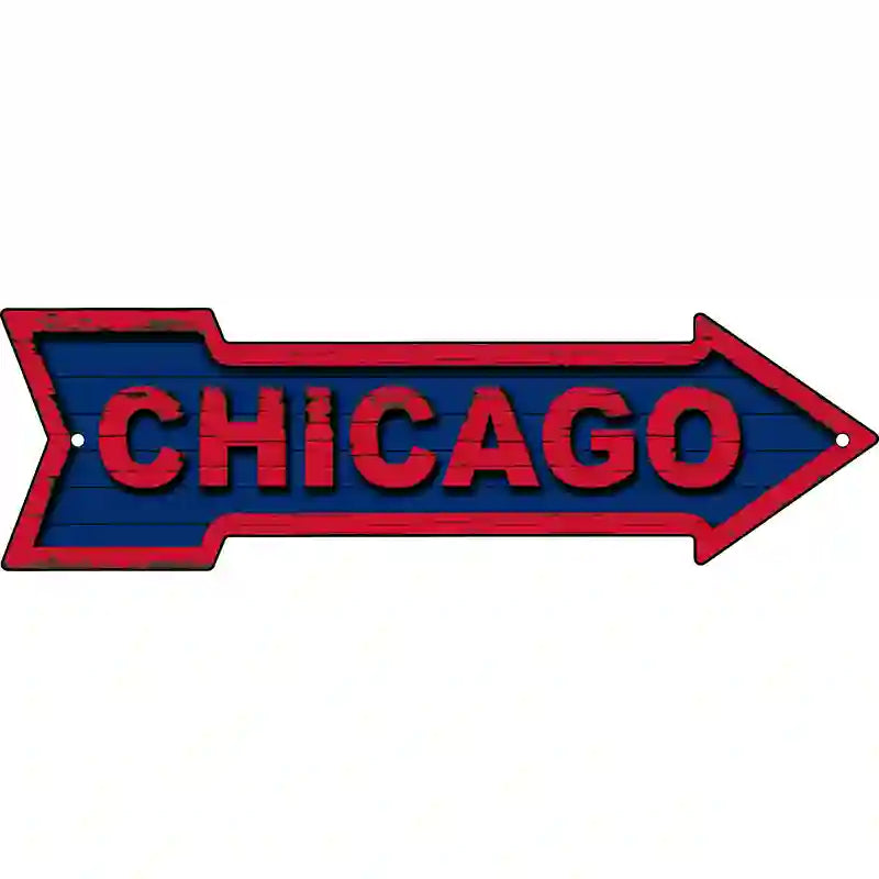 Chicago Colors Novelty Metal Arrow Sign 23" x 7" (LA)