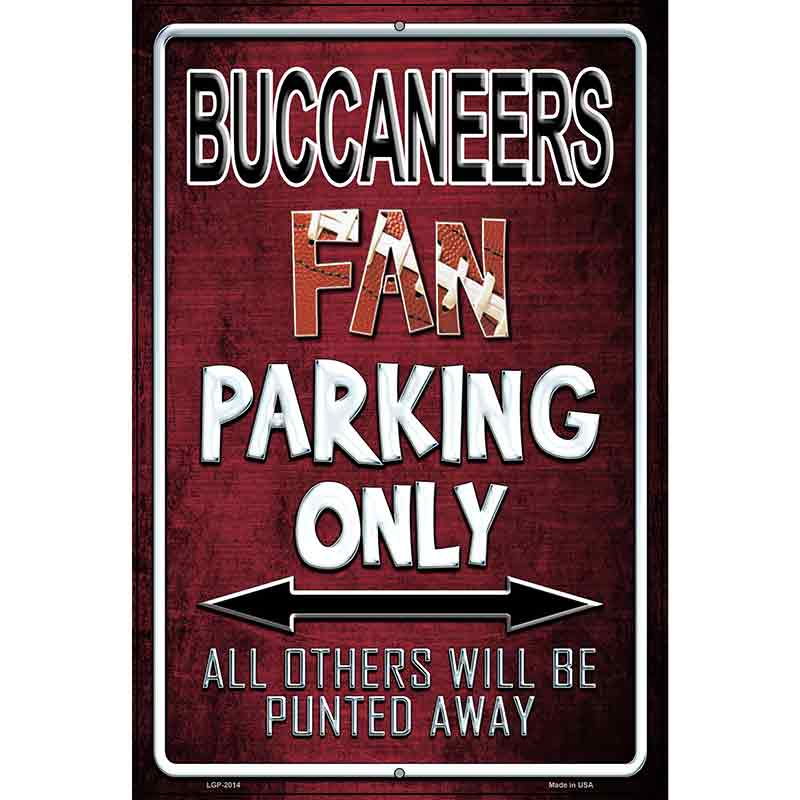 Buccaneers Metal Novelty Parking Sign 12" x 18" (LGP)