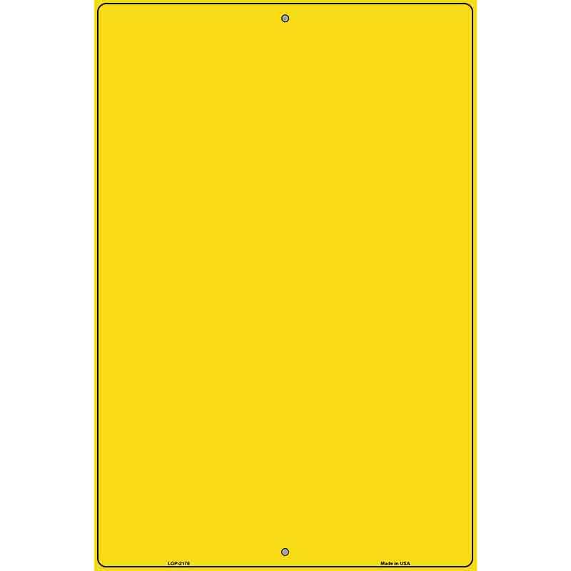 Solid Yellow Metal Novelty Parking Sign 12" x 18" (LGP)