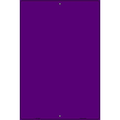 Solid Purple Metal Novelty Parking Sign 12" x 18" (LGP)