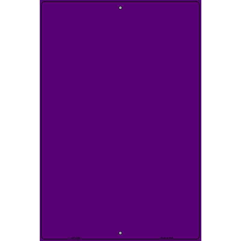 Solid Purple Metal Novelty Parking Sign 12" x 18" (LGP)
