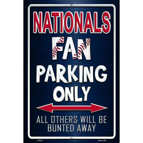Nationals Metal Novelty Parking Sign 12" x 18" (LGP)