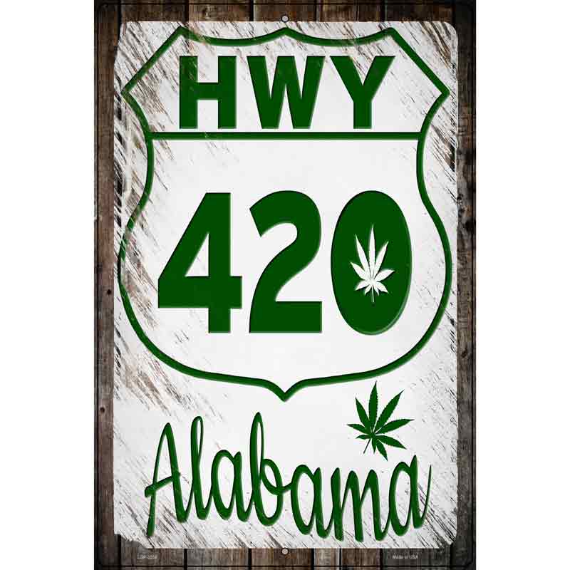 HWY 420 Alabama Novelty Metal Parking Sign 12" x 18" (LGP)