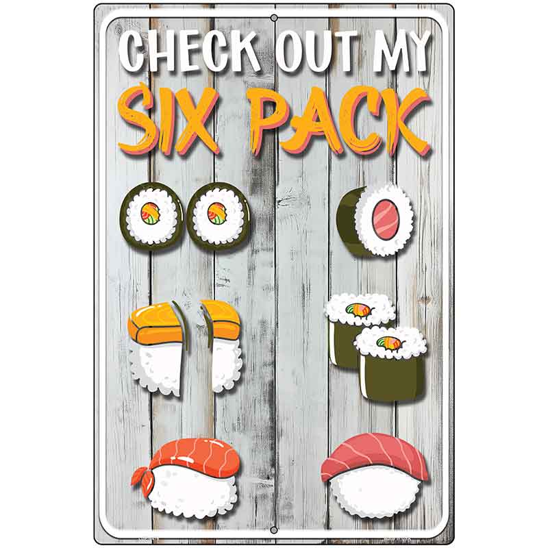 Check Out My Six Pack Metal Novelty Large Parking Sign LGP-4476