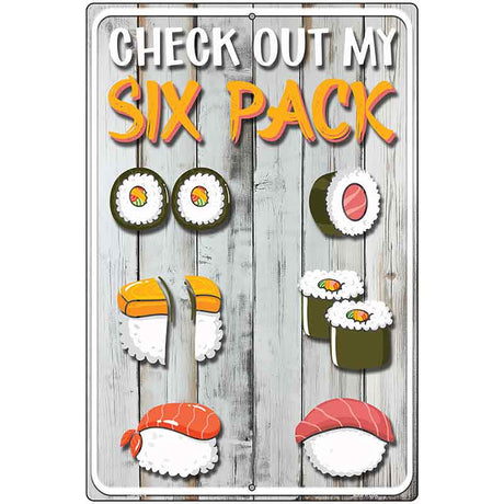 Check Out My Six Pack Metal Novelty Large Parking Sign LGP-4476