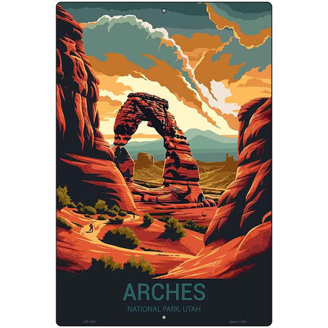 Arches Utah Metal Novelty Parking Sign P-4485