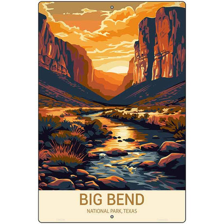 Big Bend Texas Metal Novelty Parking Sign P-4487