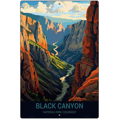 Black Canyon Colorado Metal Novelty Parking Sign P-4489