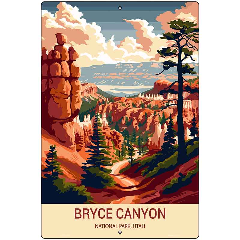 Bryce Canyon Utah Metal Novelty Parking Sign P-4490