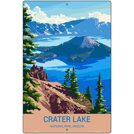 Crater Lake Oregon Metal Novelty Parking Sign P-4496