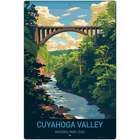Cuyahoga Valley Ohio Metal Novelty Parking Sign P-4497