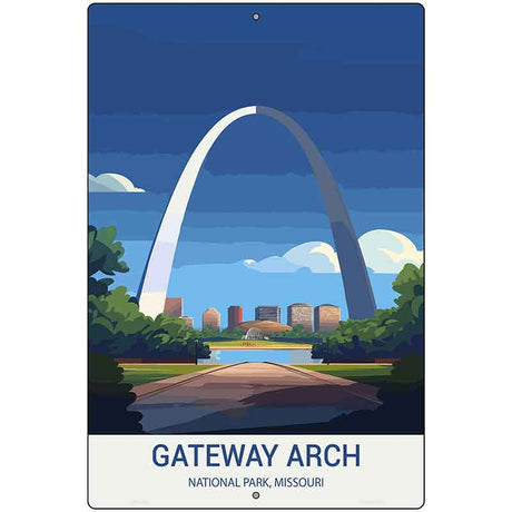 Gateway Arch Missouri Metal Novelty Parking Sign P-4503