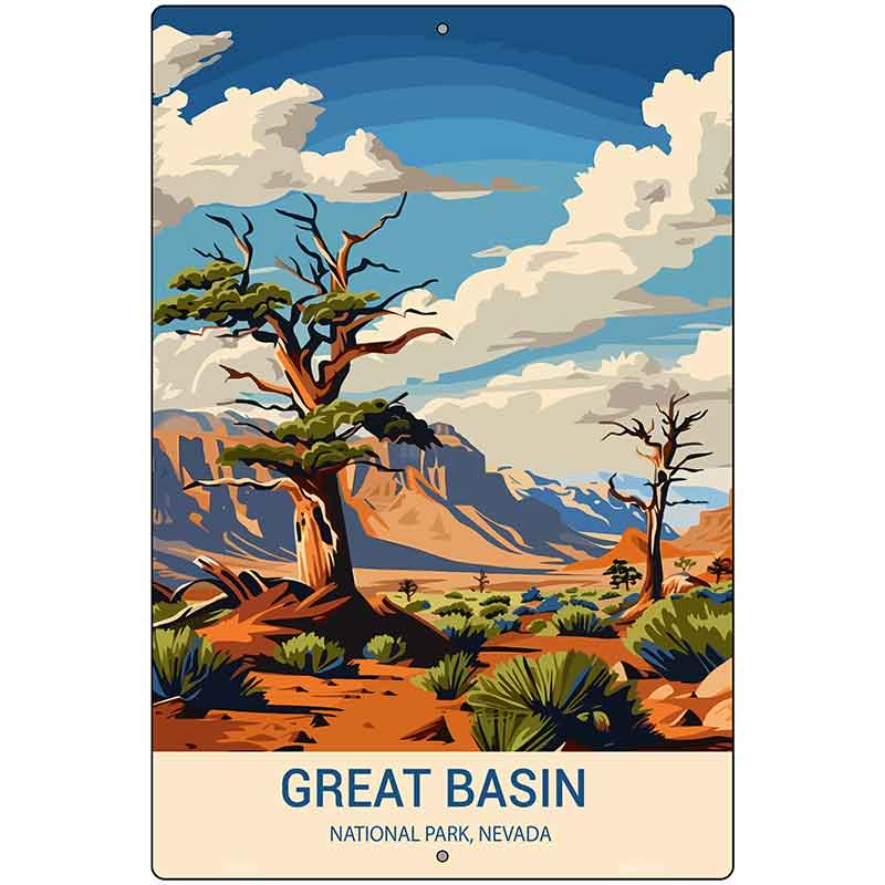 Great Basin Nevada Metal Novelty Parking Sign P-4508