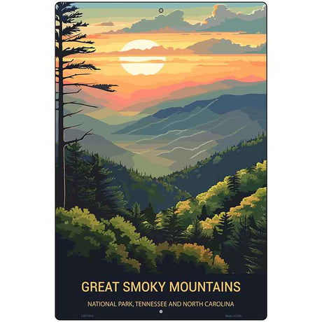 Great Smoky Mountains Metal Novelty Parking Sign P-4510