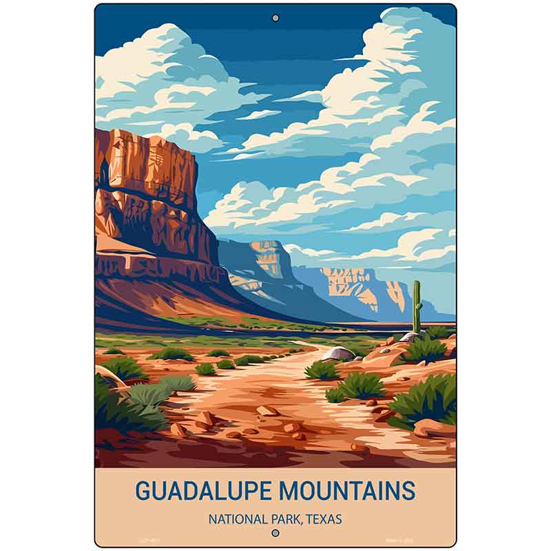 Guadalupe Mountains Texas Metal Novelty Parking Sign P-4511
