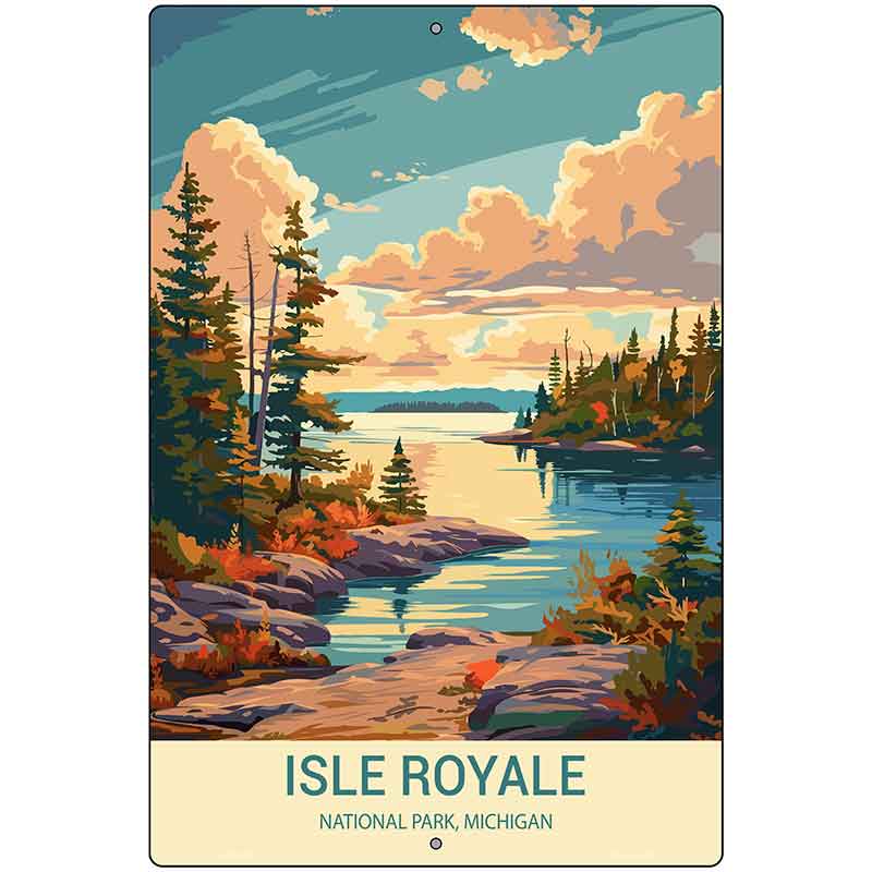 Isle Royale Michigan Metal Novelty Parking Sign P-4516
