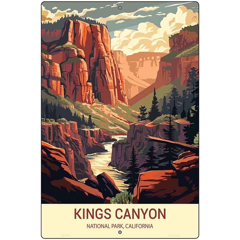 Kings Canyon California Metal Novelty Parking Sign P-4520