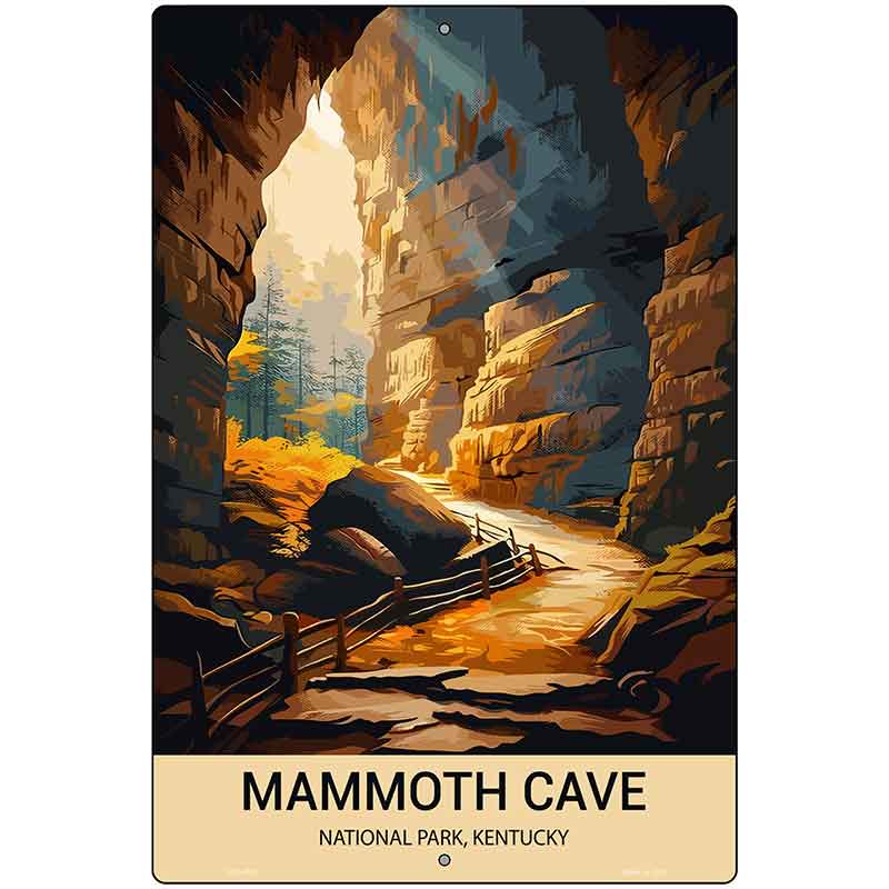Mammoth Cave Kentucky Metal Novelty Parking Sign P-4524