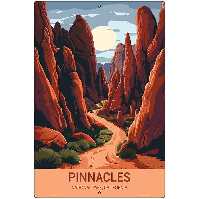 Pinnacles California Metal Novelty Parking Sign P-4531