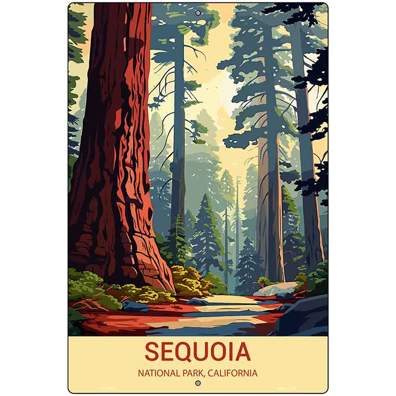 Sequoia California Metal Novelty Parking Sign P-4534