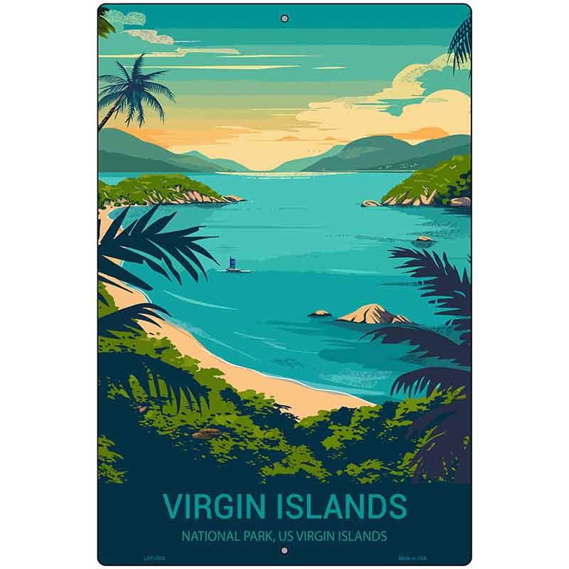 US Virgin Islands Metal Novelty Parking Sign P-4538