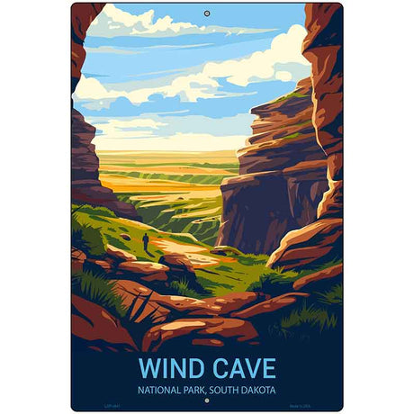 Wind Cave South Dakota Metal Novelty Parking Sign P-4541