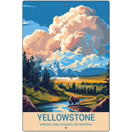 Yellowstone Metal Novelty Parking Sign P-4543