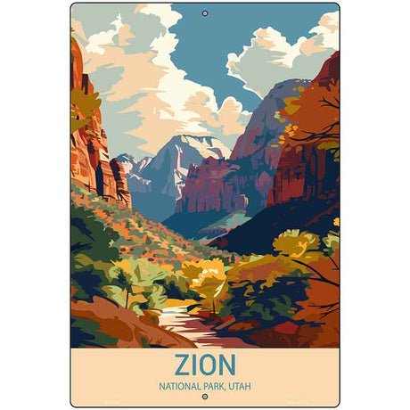 Zion Utah Metal Novelty Parking Sign P-4545