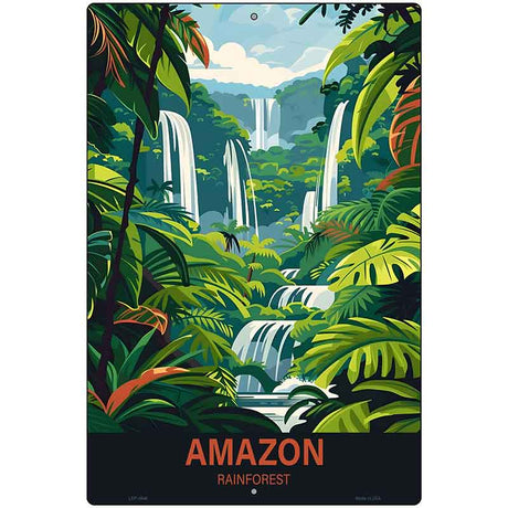 Amazon Rainforest Metal Novelty Parking Sign P-4546