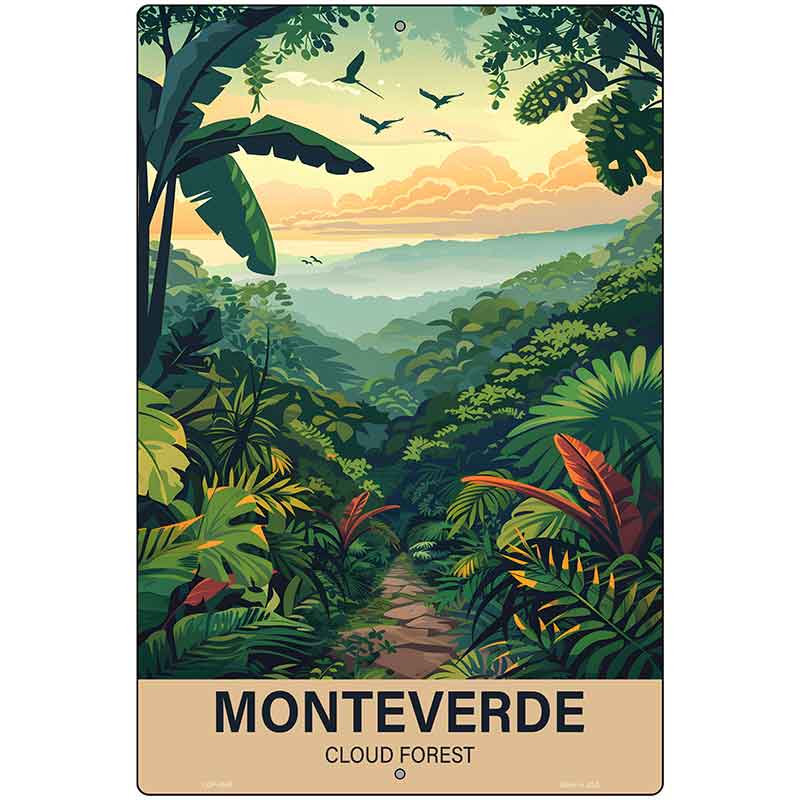 Monteverde Cloud Forest Metal Novelty Parking Sign P-4549