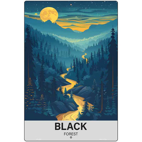 Black Forest Metal Novelty Parking Sign P-4552