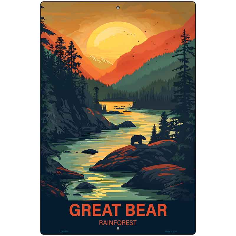 Great Bear Rainforest Metal Novelty Parking Sign P-4555