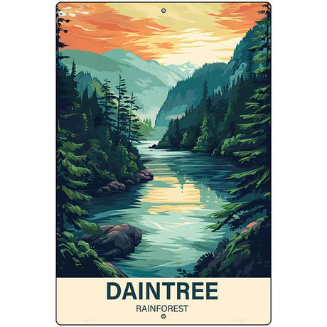 Daintree Rainforest Metal Novelty Parking Sign P-4556