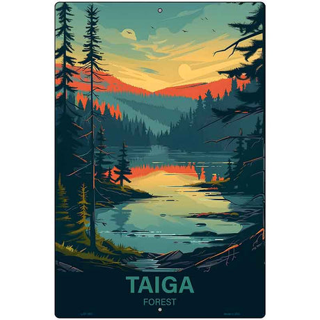 Taiga Forest Metal Novelty Parking Sign P-4561