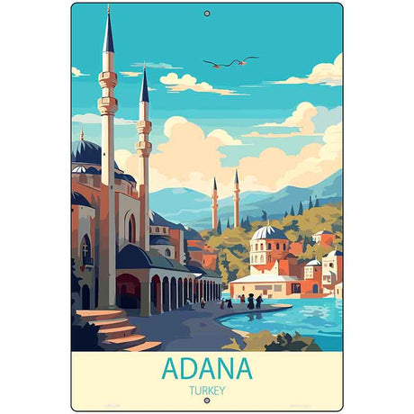 Adana Turkey Metal Novelty Parking Sign P-4566