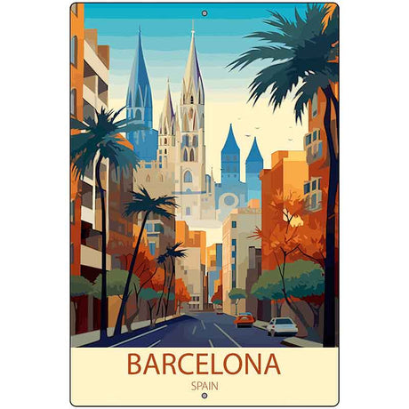 Barcelona Spain Metal Novelty Parking Sign P-4569