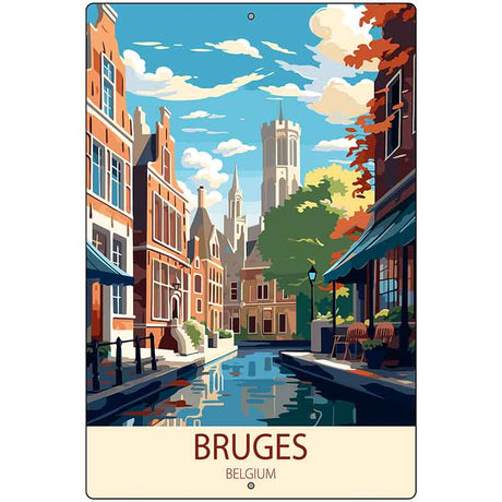 Bruges Belgium Metal Novelty Parking Sign P-4570