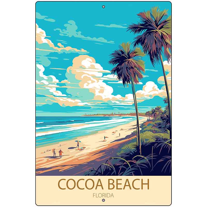 Cocoa Beach Florida Metal Novelty Parking Sign P-4571