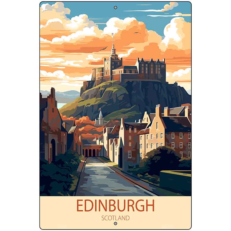 Edinburgh Scotland Metal Novelty Parking Sign P-4575