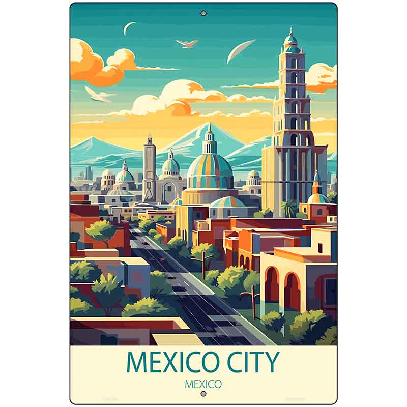 Mexico City Metal Novelty Parking Sign P-4583