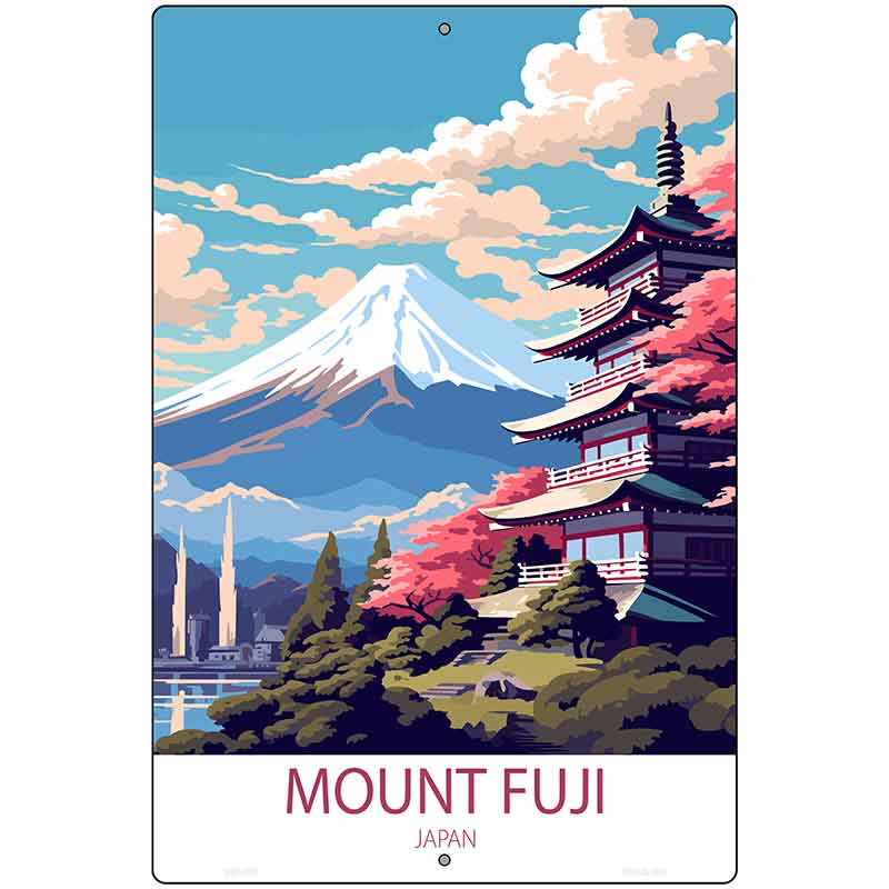 Mount Fuji Japan Metal Novelty Parking Sign P-4586