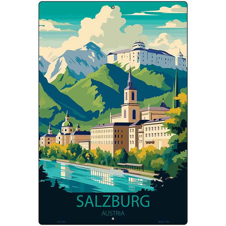 Salzburg Austria Metal Novelty Parking Sign P-4591