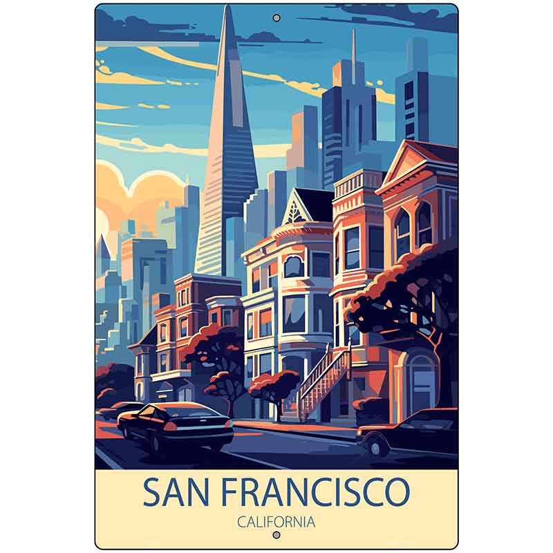 San Francisco California Metal Novelty Parking Sign P-4592