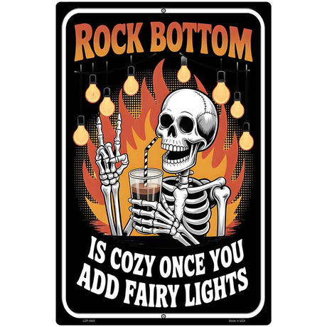 Rock Bottom Metal Novelty Parking Sign P-4640