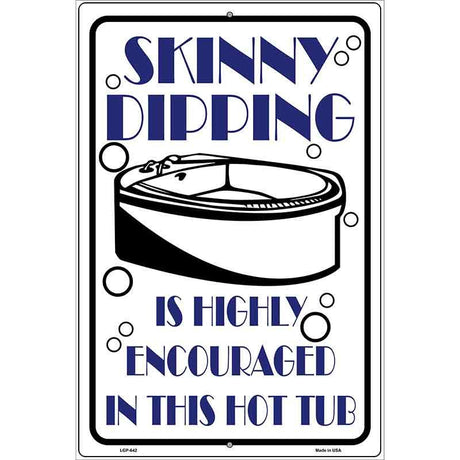 Skinny Dipping Metal Novelty Parking Sign 12" x 18" (LGP)