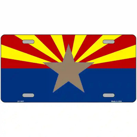 Arizona Big Star State Flag Novelty Metal License Plate 24" x 12" (LLP)